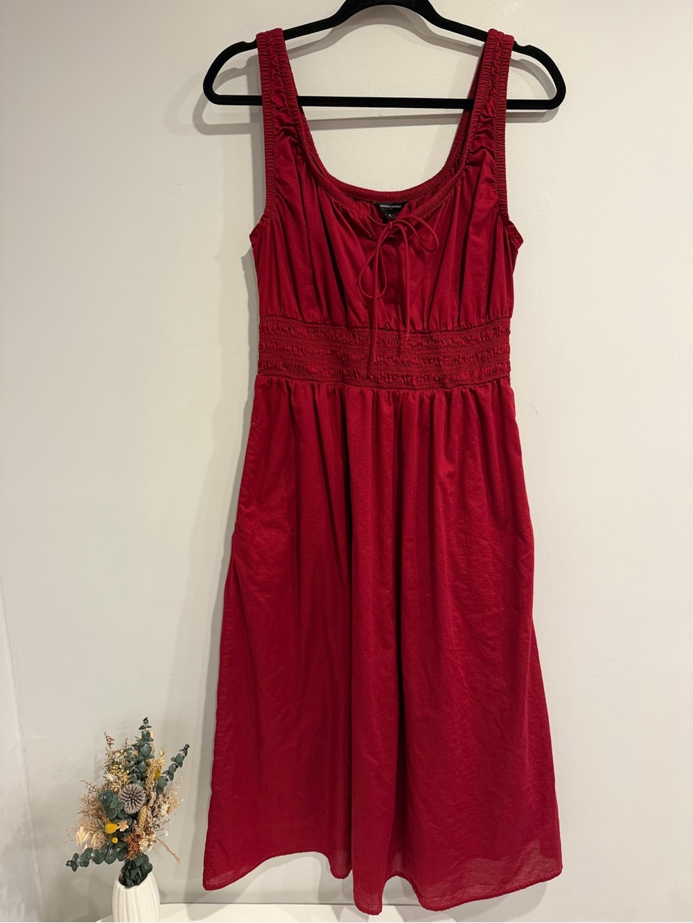Banana Republic Red Sleeveless Summer Dress